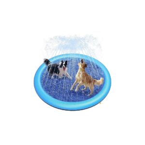 Sturdy Dog Pool for Large Dogs with Water Spray Design