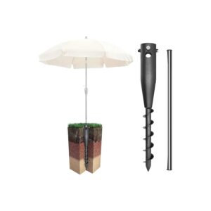 Sturdy Metal Umbrella Base for Holding Large Umbrellas and Flag Poles