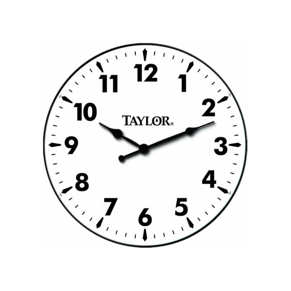 Style Analog Clock with Large 12-Inch Dial