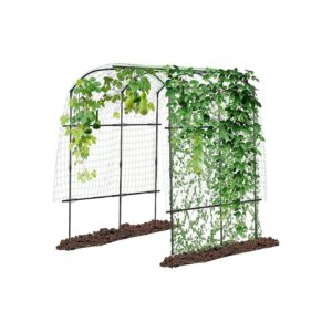 Stylish Outdoor Metal Garden Arch Trellis for Climbing Plants Fruits Vegetables Flowers