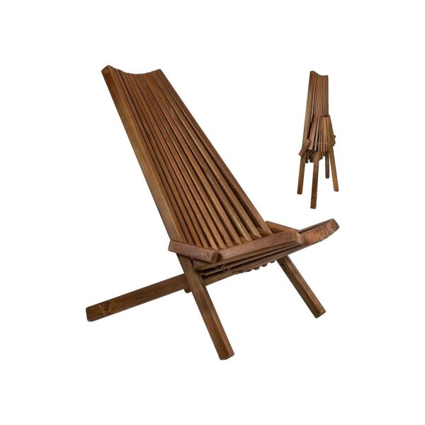 Stylish and Durable Acacia Wood Folding Chair for Indoor and Outdoor Use Cinnamon