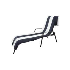 Sublime Cotton Lounge Chair Cover with Classic Charcoal Color, 32 x 102