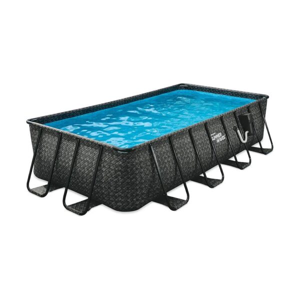 Summer Fun Outdoors with This 16-Foot Long Rectangular Pool Kit and Filter Pump