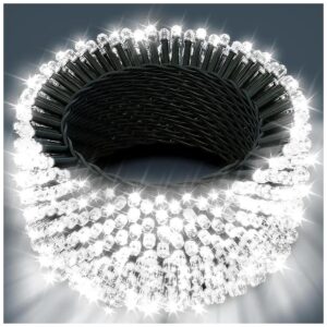 Super Bright 500 LED Cool White Fairy Lights with 164FT Length for Outdoor Christmas