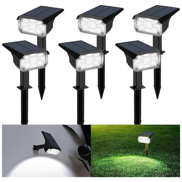 Super Bright LED Solar Spotlights with Adjustable Lighting Angle and 3 Modes