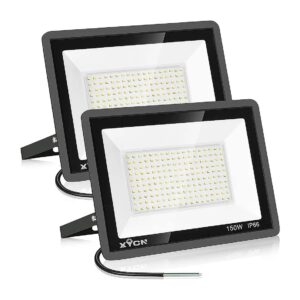 Super Bright Outdoor Flood Light, 2x 150W LED, Waterproof, 15,000LM, 5000K Daylight White