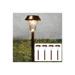 Super Size 6'' Diameter Bronze Solar Path Light with Extra-Bright LED and