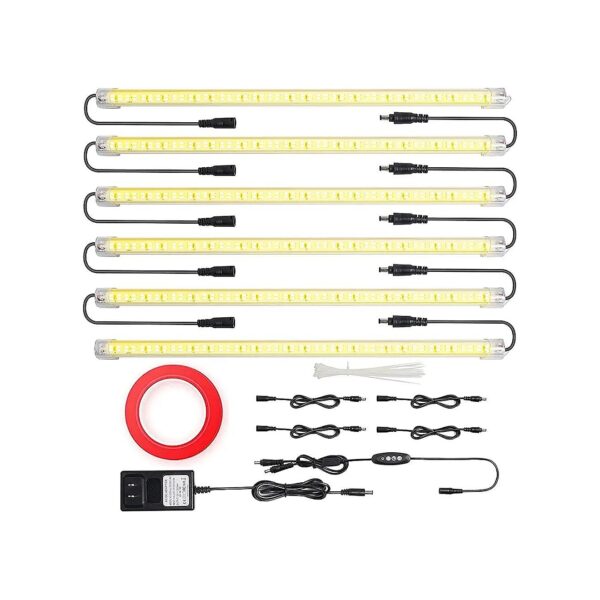 T5 LED Grow Light Strips for Seedlings and Hydroponics with 96 Yellow LEDs