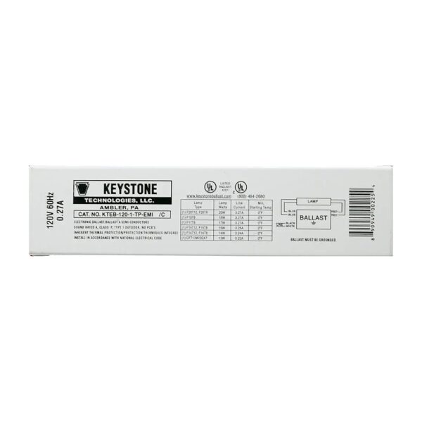 T8 Fluorescent Ballast with 20W Power Rating and Energy Saver Features