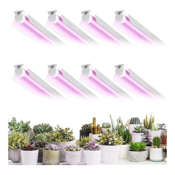 T8 LED Grow Lights for Indoor Plants High PPFD and Full Spectrum