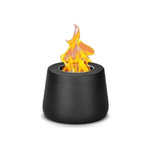 Tabletop Fire Pit with Black Ceramic Bowl and Portable Design for Indoor or Outdoor Use