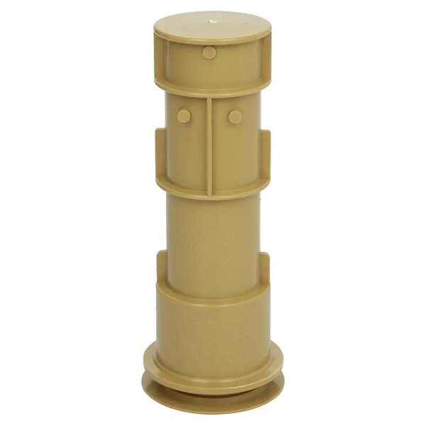 Tan Plastic Umbrella Sleeve and Center Cap with Clear Choice Fittings