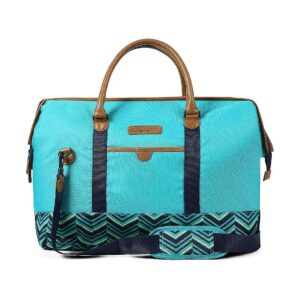 Teal Picnic Satchel with Insulated Design for Temperature Monitoring Teal