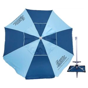 Telescopic Beach Umbrella with Adjustable Height and Strong Anchor