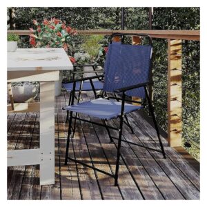 Textilene Folding Lawn Chairs with Armrests for Outdoor Entertainment and Recreation