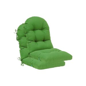 Thick and Well-Cushioned Indoor Outdoor Chair Cushions with High Back, Green