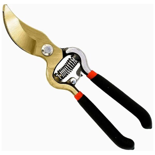 Titanium Pruning Clippers with Bypass Blade and Comfort Grip for Gardening and Trimming