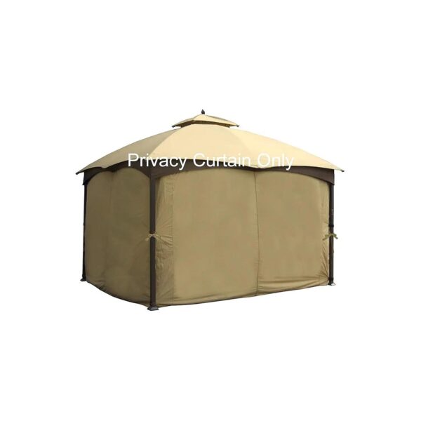 Top-Quality Beige Gazebo Privacy Curtain Set for 10X12 Gazebos