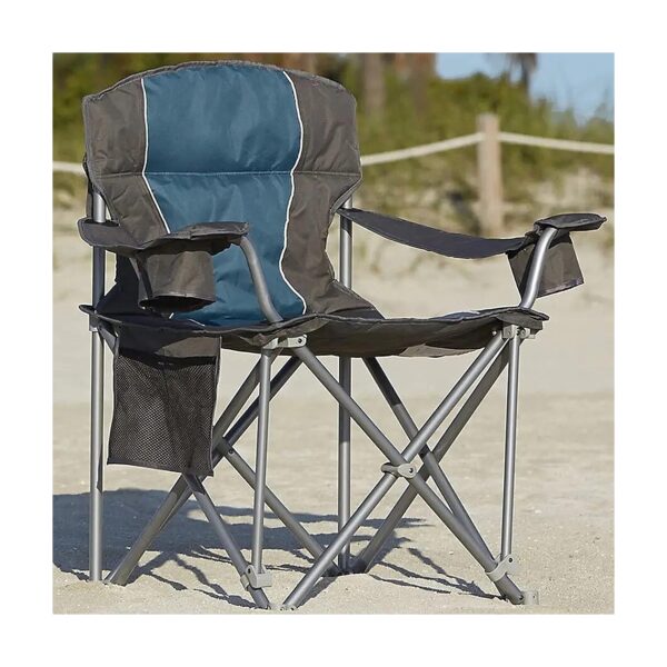 Tough and Durable 500-Lb Capacity Blue Portable Chair for Heavy-Usage Situations