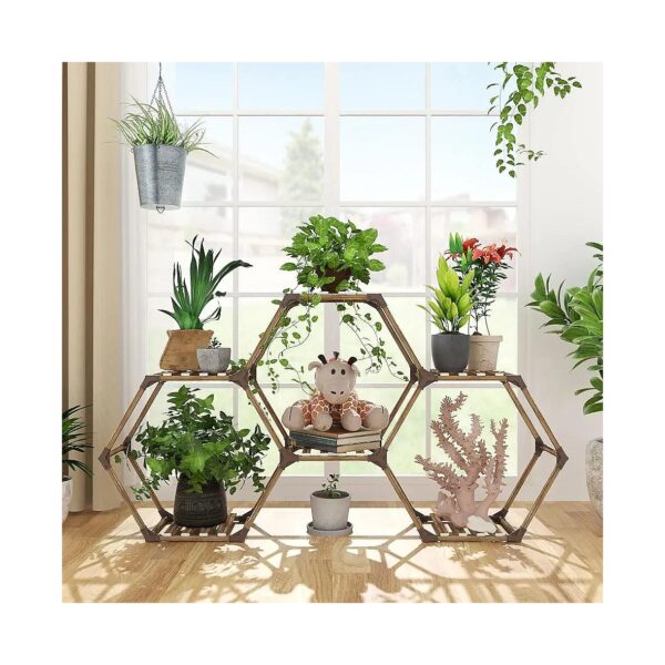 Transformable Plant Pot Stand for Corner Window Garden Balcony