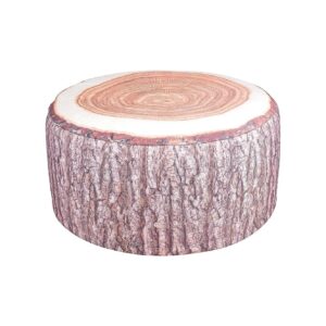 Tree Trunk-Colored Polyester Garden Seat with Inflatable Cushion