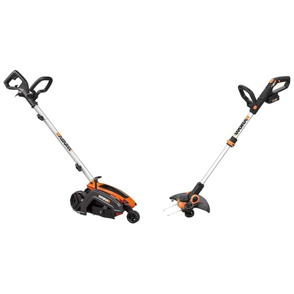 Trimmer and Edger Bundle with Electric Edger and Cordless Trimmer for Medium-Sized Lawns