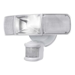 Triple Head Outdoor LED Motion Sensor Flood Lights with 240 Degree Range and 2600 Lumens