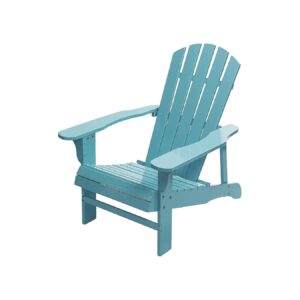 Turquoise Adirondack Chair with Large Acacia Wood Frame and Sturdy Design