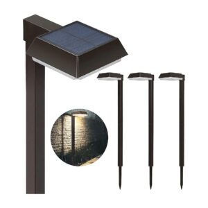 Two-Tone Solar Pathway Lights with Super Bright 300 Lumens Lighting