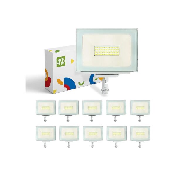 UL Certified LED Flood Lights 10 Pack ASD 50W 3000K 120V Long Lifespan 97,000 Hours