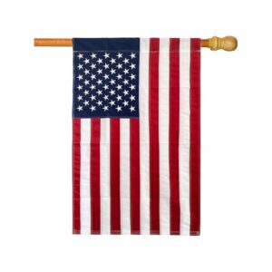 US House Flag with Embroidered Stars and Stripes for Outdoor Decoration