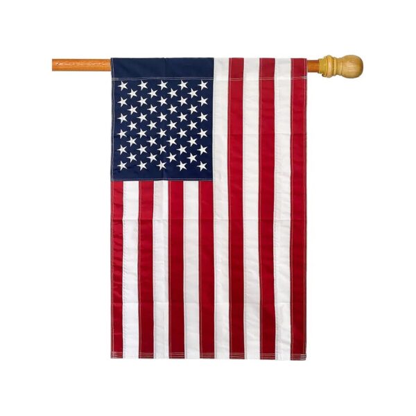 US House Flag with Embroidered Stars and Stripes for Outdoor Decoration