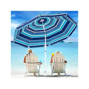 UV-Resistant Beach Shade, 5ft Umbrella with Fiberglass Frame and Carry Bag for Easy Setup