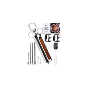 Ultimate Meat Injection Kit for BBQ and Smoking with Visible Stainless Steel Capacity