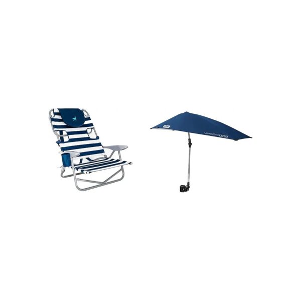 Ultimate Relaxation Beach Chair with Soft Face Hole and 360 Sun Protection