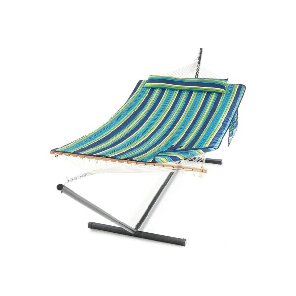 Ultra Comfortable Double Hammock with Stand for Outdoor Patio Garden Use