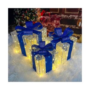 Unique Christmas Gift and Decoration Options with 140 LED Lighted Gift Box Set