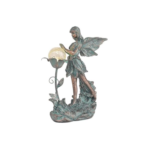 Unique Garden Ornament Fairy Holding a Flower for Front Yards and Patios