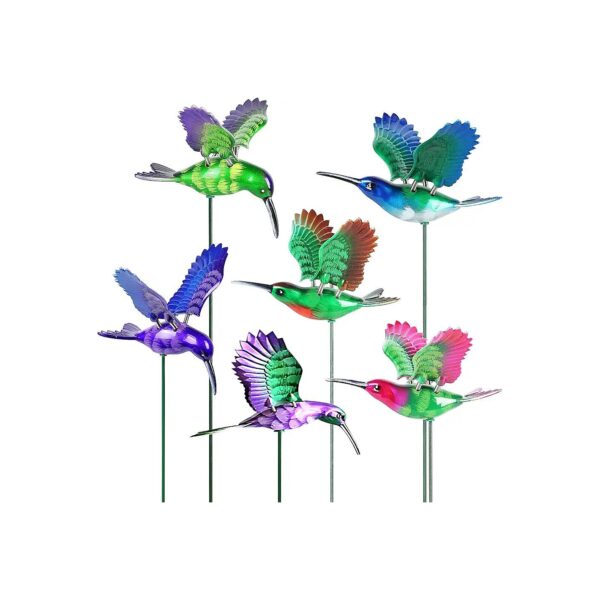 Unique Hummingbird Wind Chimes and Plant Stake Ornaments