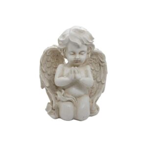 Unique Kneeling Cherub Statue with Wings for Home Garden Memorial Decoration