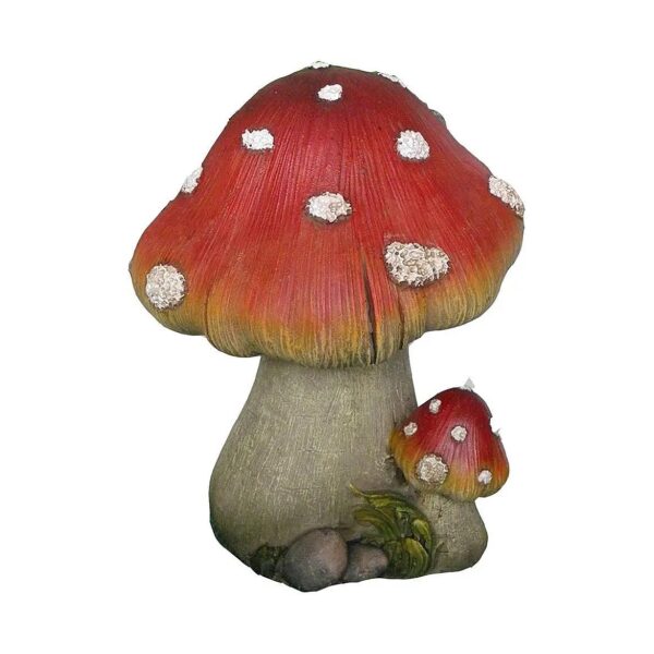 Unique Polyresin Lucky Mushroom Garden Statue for Outdoor Living