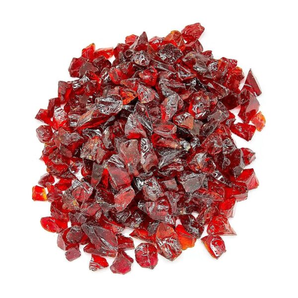 Unique Red Crushed Glass for Fire Pit Fireplace Aquarium Decoration