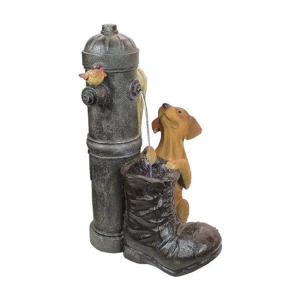 Unique Resin Sculpture Water Fountain with LED Lighting and Pet Theme