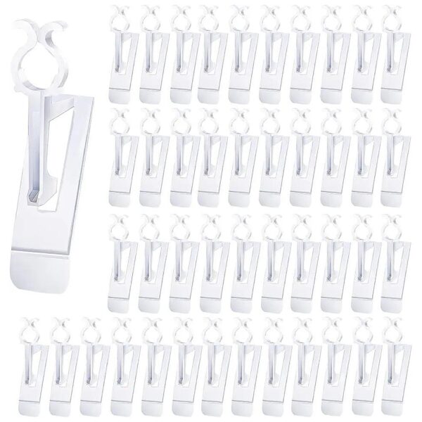 Universal Gutter Shingle Clips for C7 C9 Mini Lights in White