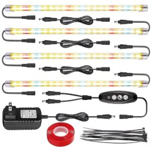 Universal LED Grow Strip for Indoor Plants with 4 Dimmable Settings and Automated Timer