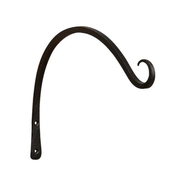 Upcurled Wrought Iron Wall Hook for Lanterns and More