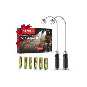 Upgraded Magnetic Grill Lights with Extra Long Gooseneck for Wide Angle Illumination