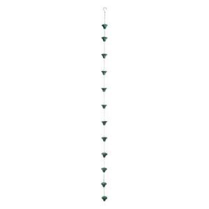 Verdigris Metal Rain Chain Traditional Metal Rain Chain for Gutters