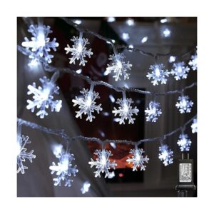 Versatile 100 LED White Snowflake String Lights for Wedding, Party, and Home Decor