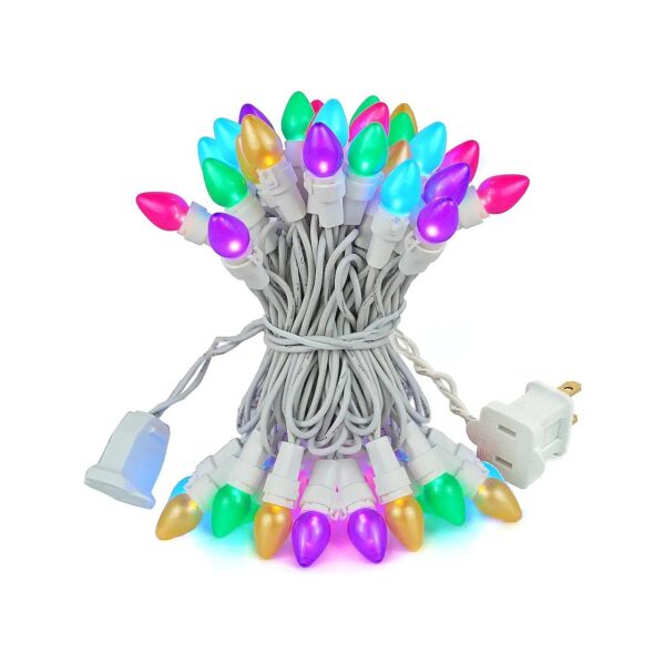 Vibrant LED Spring Easter Lights with C3 Glass Bulbs for Bedroom Patio Wreath Decorations